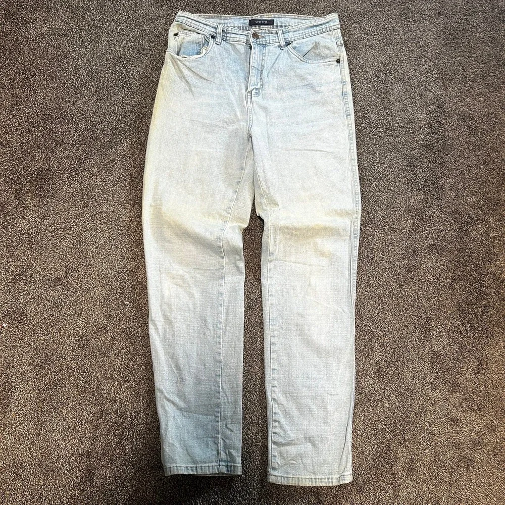Vtg Bill Blass Jeans Womens 8 Light Wash Blue Excellent High Rise Straight Leg